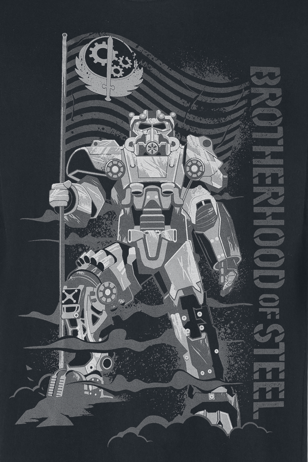 T-Shirt Manches courtes Gaming de Fallout - Vault 33 - Steel - S à L - pour Homme - noir - Fallout - View 2