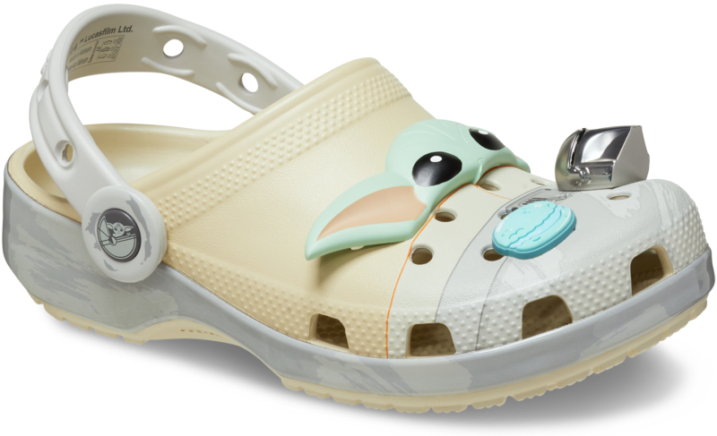 Chaussons Disney de Crocs - Kids Grogu Classic Clog - EU30-31 à EU 33-34 - pour Enfants - blanc cassé - Crocs - View 2