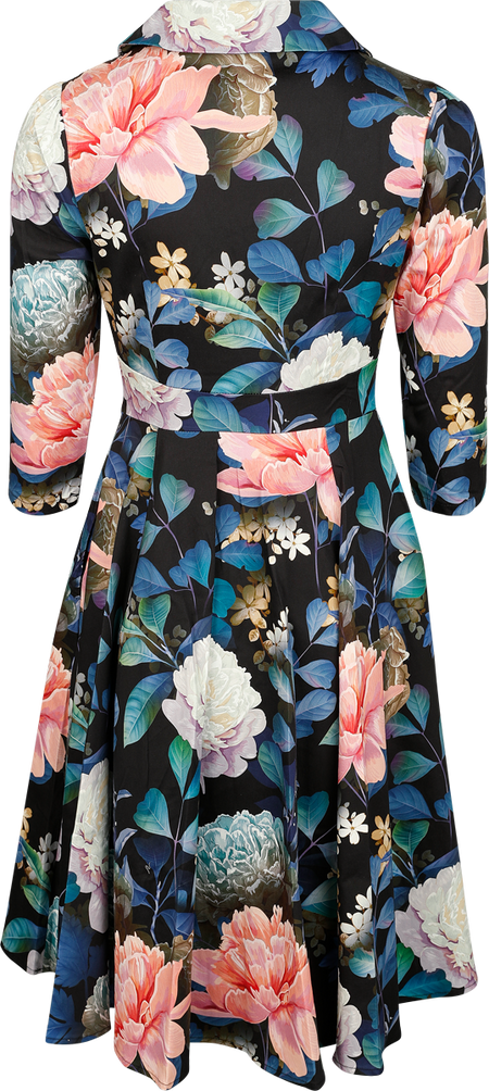 Robe mi-longue Rockabilly de H&R London - Robe Seraphine Bloom - XS à XXL - pour Femme - multicolore - H&R London - View 2