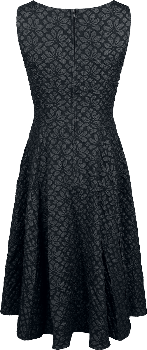 Robe mi-longue Rockabilly de H&R London - Robe Ebonora Flower - XS à XXL - pour Femme - noir - H&R London - View 2