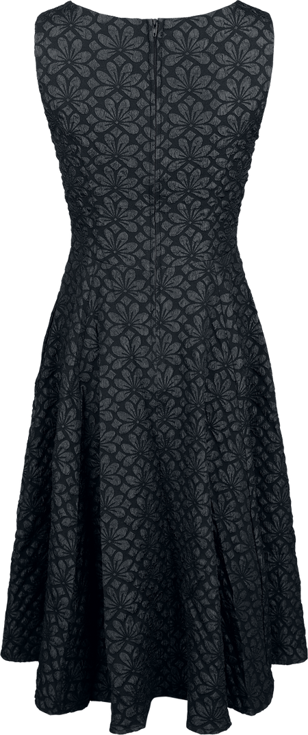 Robe mi-longue Rockabilly de H&R London - Robe Ebonora Flower - XS à XXL - pour Femme - noir - H&R London - View 2