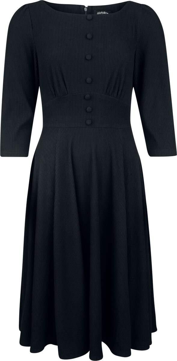 Robe mi-longue Rockabilly de H&R London - XS à 4XL - pour Femme - noir - H&R London