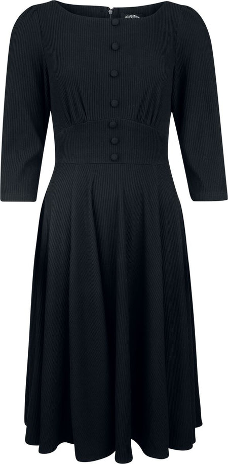 Robe mi-longue Rockabilly de H&R London - XS à 4XL - pour Femme - noir - H&R London