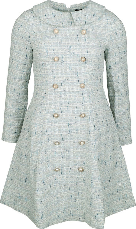 Robe mi-longue Rockabilly de H&R London - Robe en tweed Opala - XS à XXL - pour Femme - gris - H&R London