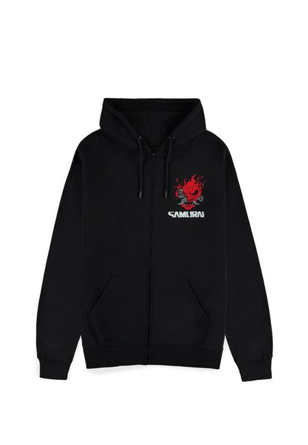 Sweat-shirt zippé à capuche Gaming de Cyberpunk 2077 - Samouraï - S à XXL - pour Homme - noir - Cyberpunk 2077