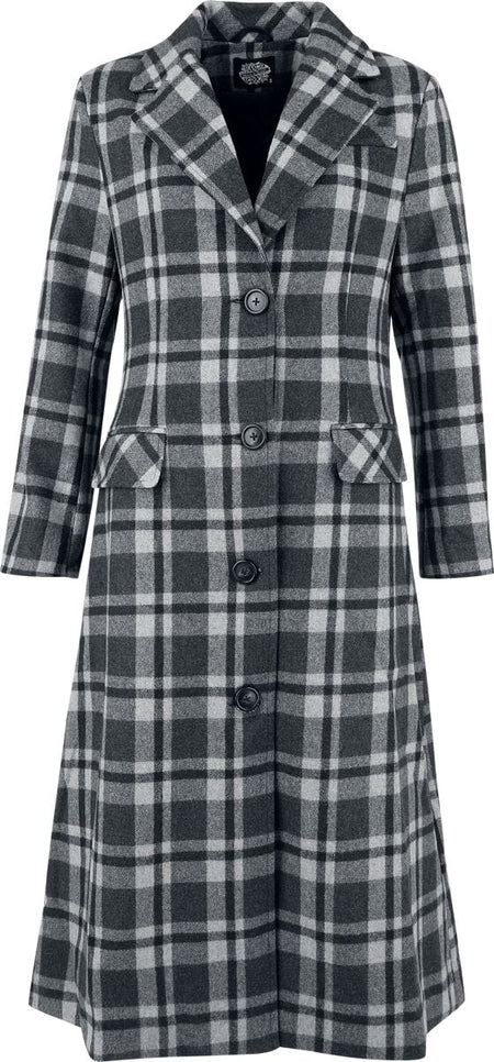 Manteaux Rockabilly de H&R London - XS à XXL - pour Femme - noir/gris - H&R London