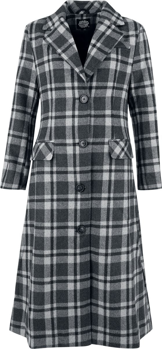 Manteaux Rockabilly de H&R London - XS à XXL - pour Femme - noir/gris - H&R London