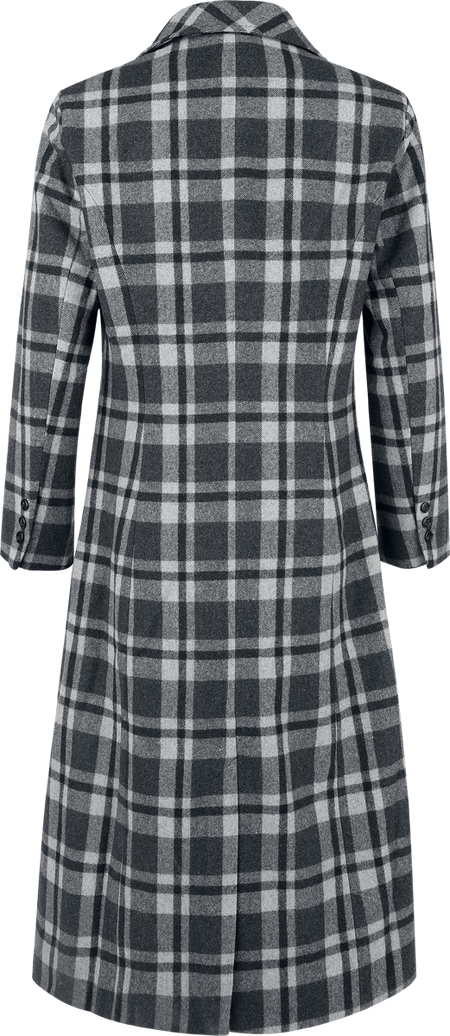 Manteaux Rockabilly de H&R London - XS à XXL - pour Femme - noir/gris - H&R London - View 2