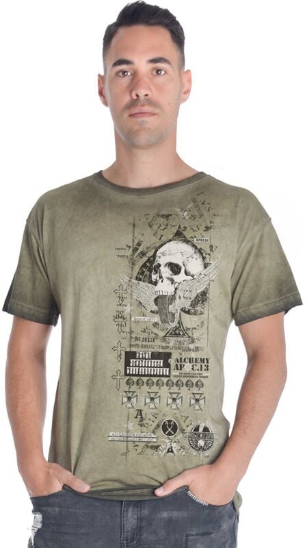 T-Shirt Manches courtes Gothic de Alchemy England - Apocalypse - T-Shirt Homme - S à 4XL - pour Homme - vert - Alchemy England