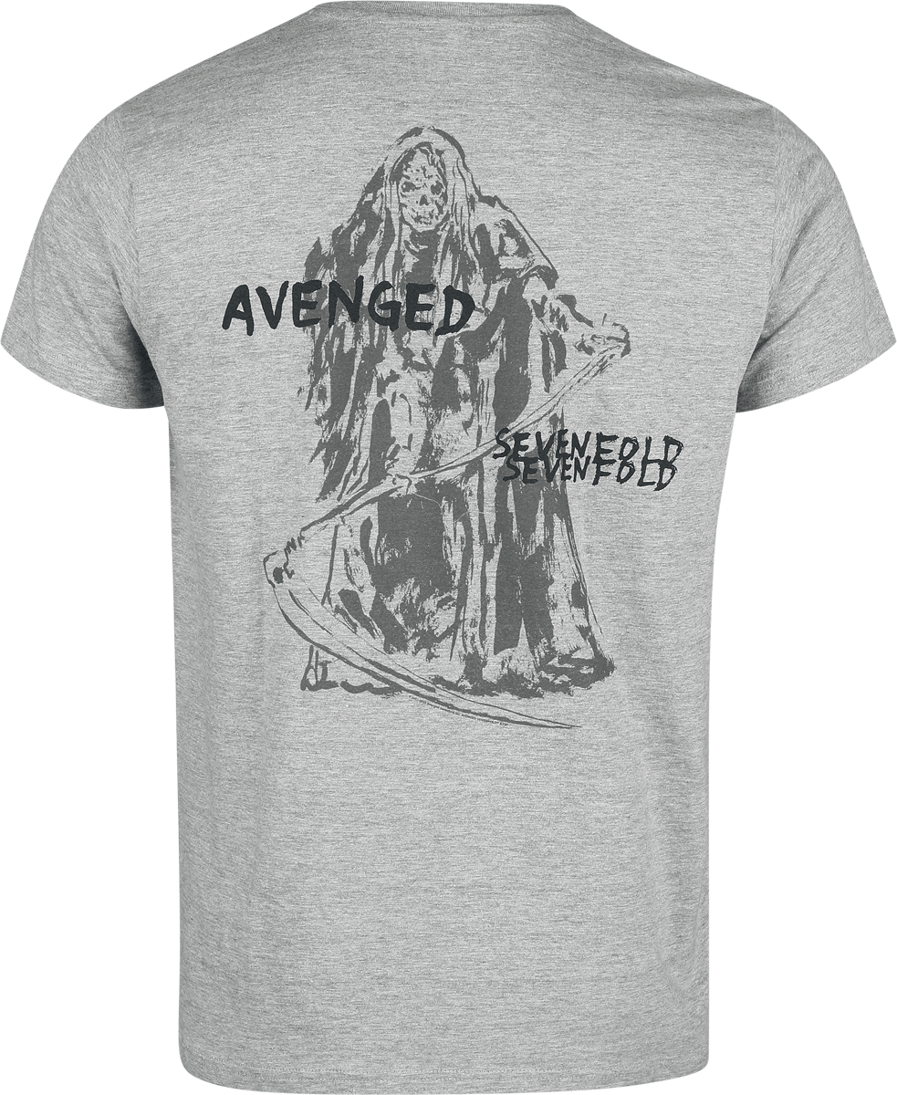 T-Shirt Manches courtes  de Avenged Sevenfold - Scheleton Bat - S à XXL - pour Homme - gris - Avenged Sevenfold - View 2