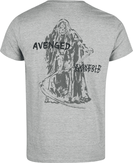 T-Shirt Manches courtes  de Avenged Sevenfold - Scheleton Bat - S à XXL - pour Homme - gris - Avenged Sevenfold - View 2