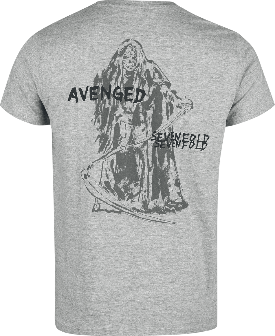 T-Shirt Manches courtes  de Avenged Sevenfold - Scheleton Bat - S à XXL - pour Homme - gris - Avenged Sevenfold - View 2