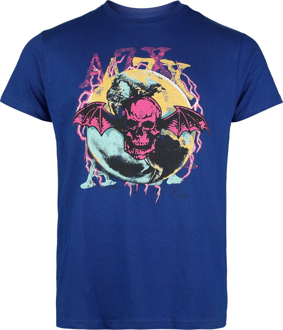 T-Shirt Manches courtes  de Avenged Sevenfold - Lighting Bat - S à XXL - pour Homme - bleu - Avenged Sevenfold