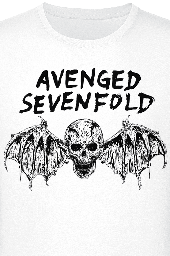 T-Shirt Manches courtes  de Avenged Sevenfold - Bat - S à XXL - pour Homme - blanc - Avenged Sevenfold - View 2