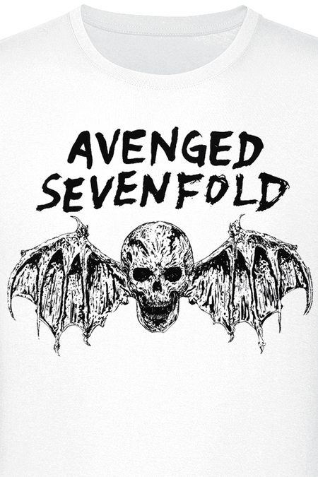 T-Shirt Manches courtes  de Avenged Sevenfold - Bat - S à XXL - pour Homme - blanc - Avenged Sevenfold - View 2