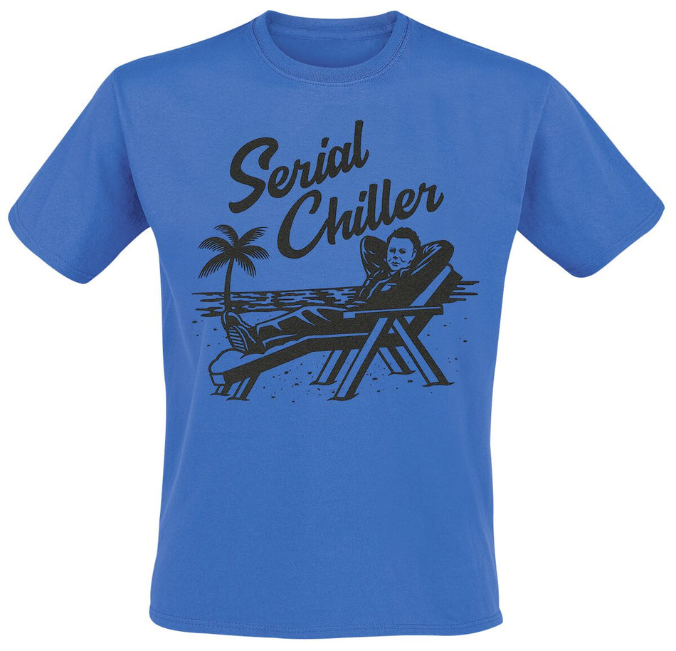 T-Shirt Manches courtes  de Halloween - Michael Myers - Serial Chiller - S à 3XL - pour Homme - bleu - Halloween