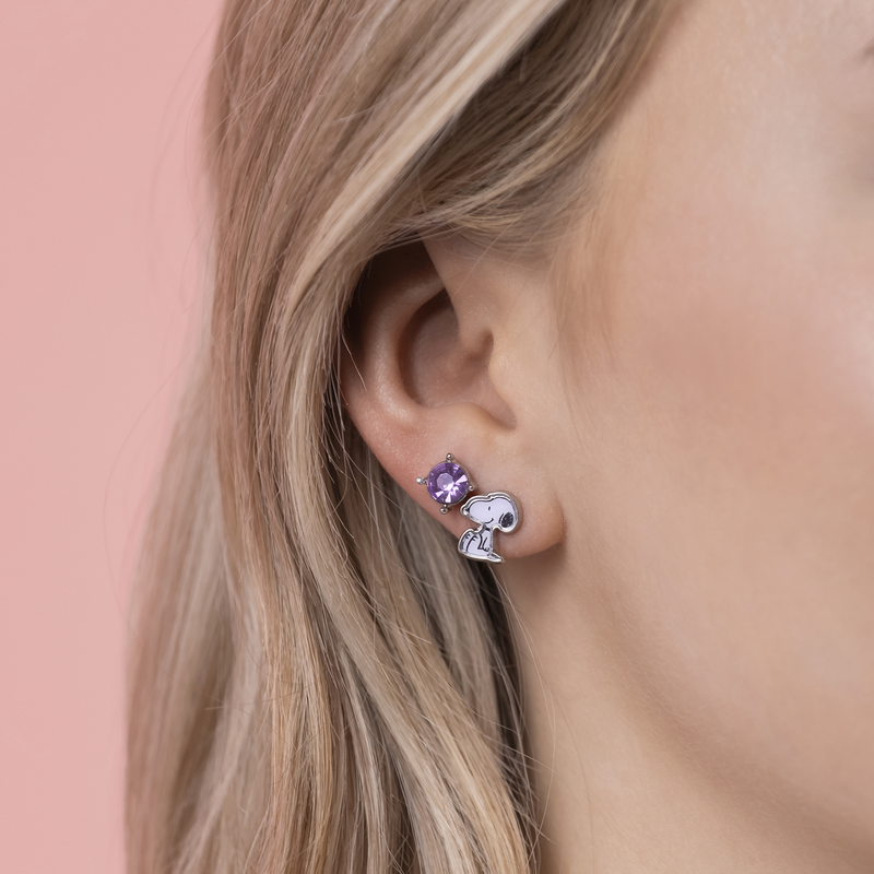 Set de boucles d'oreilles  de Snoopy - Snoopy & Woodstock - pour Femme - blanc/jaune - Snoopy - View 2