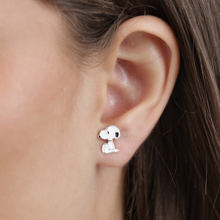Boucles d'oreilles  de Snoopy - pour Unisexe - blanc/noir - Snoopy - View 2