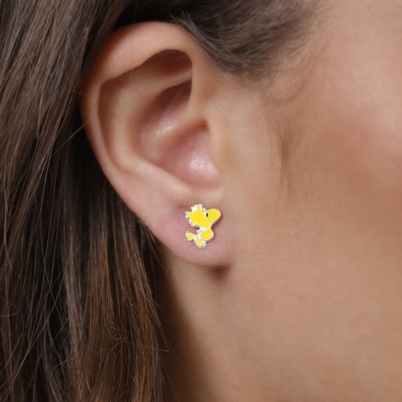 Boucles d'oreilles  de Snoopy - Woodstock - pour Unisexe - jaune - Snoopy - View 2