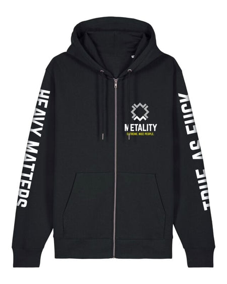 Sweat-shirt zippé à capuche  de Metality - Herren Zipper - M à 5XL - pour Homme - noir - Metality