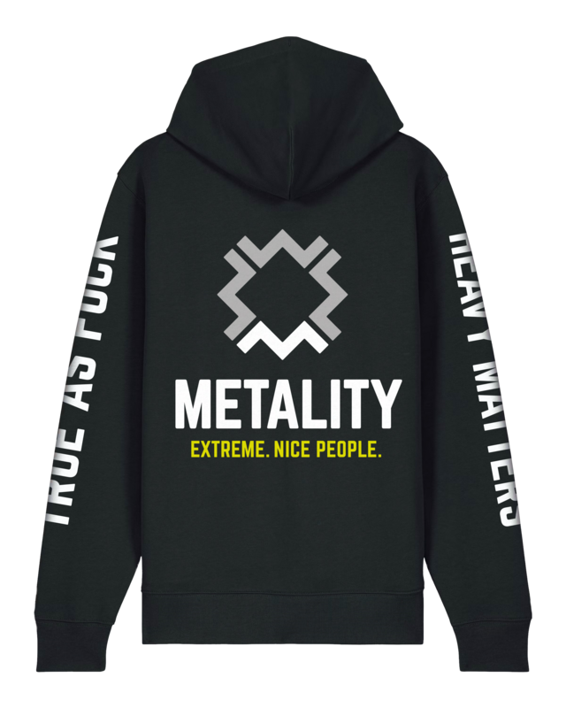 Sweat-shirt zippé à capuche  de Metality - Herren Zipper - M à 5XL - pour Homme - noir - Metality - View 2