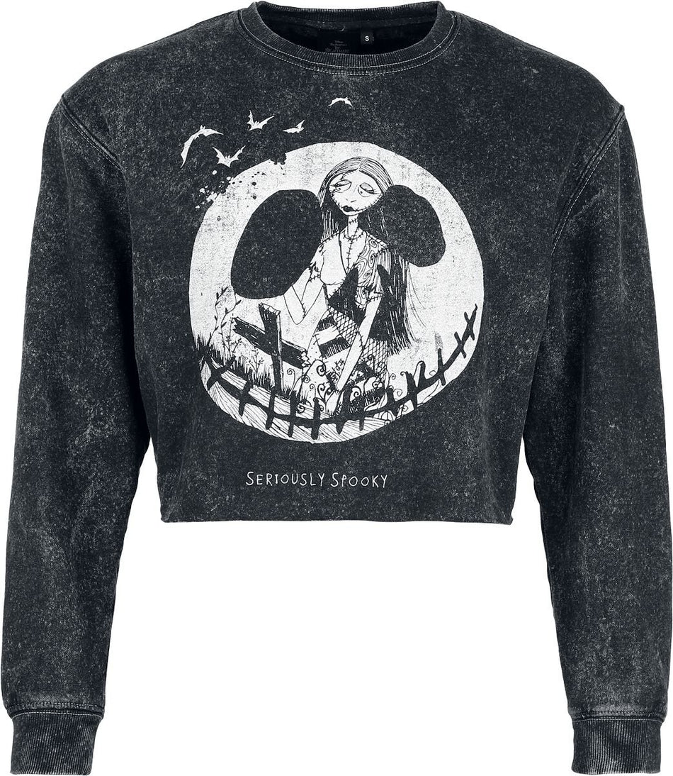 Sweat-shirt Disney de L'Étrange Noël De Monsieur Jack - Seriously Sppoky - Haut Manches Longues - S à XXL - pour Femme - gris - L'Étrange Noël De Monsieur Jack