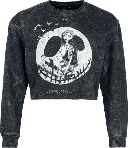 Sweat-shirt Disney de L'Étrange Noël De Monsieur Jack - Seriously Sppoky - Haut Manches Longues - S à XXL - pour Femme - gris - L'Étrange Noël De Monsieur Jack