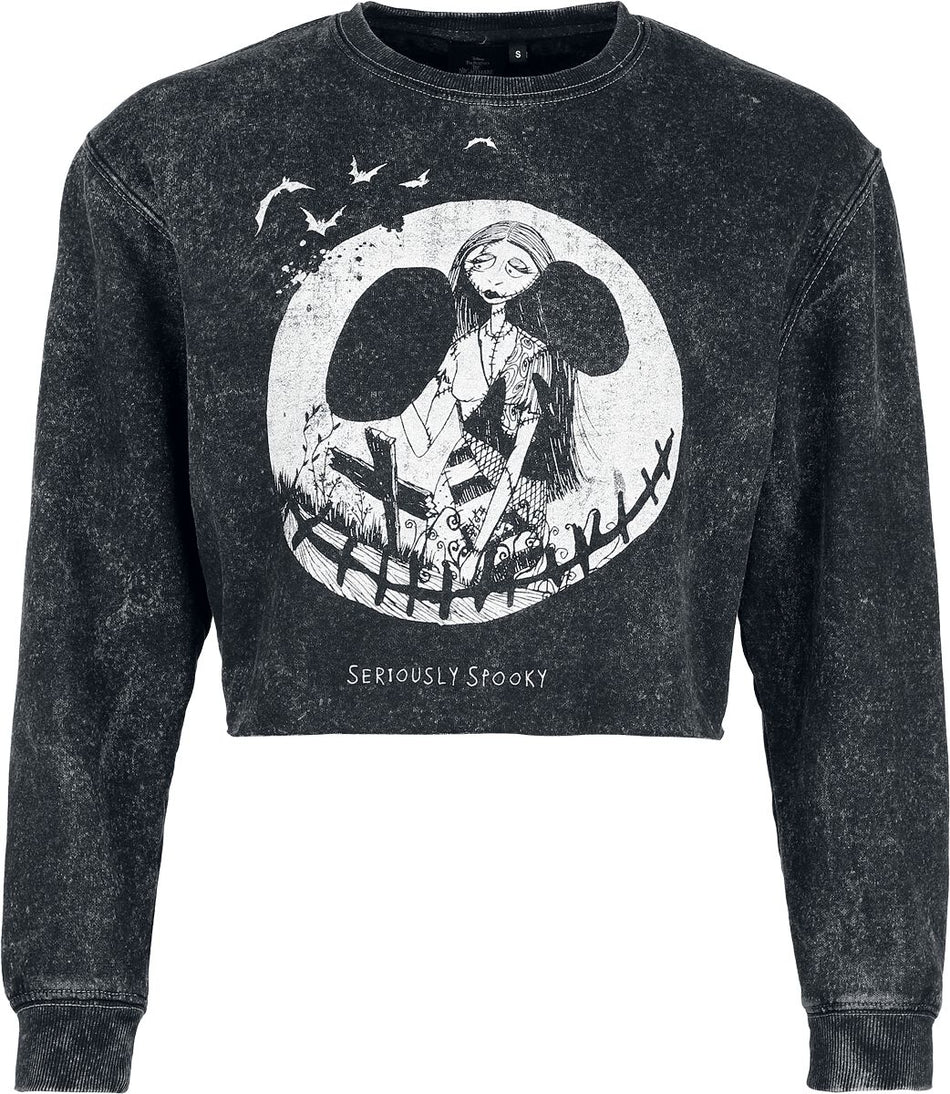 Sweat-shirt Disney de L'Étrange Noël De Monsieur Jack - Seriously Sppoky - Haut Manches Longues - S à XXL - pour Femme - gris - L'Étrange Noël De Monsieur Jack