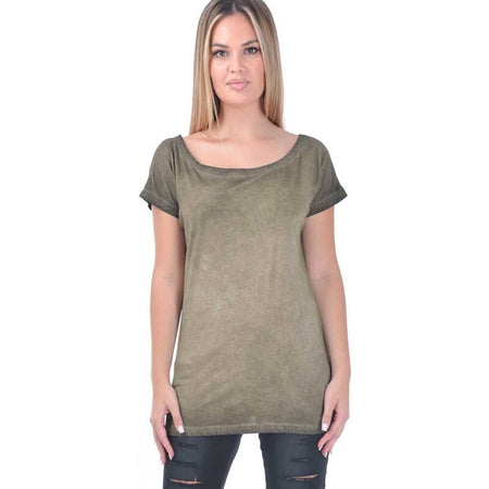 T-Shirt Manches courtes  de Outer Vision - Marylin - T-Shirt - S à M - pour Femme - vert - Outer Vision