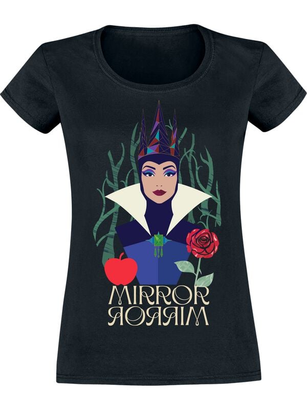 T-Shirt Manches courtes Disney de Blanche-Neige Et les Sept Nains - Mirror Mirror - S à XXL - pour Femme - noir - Blanche-Neige Et les Sept Nains