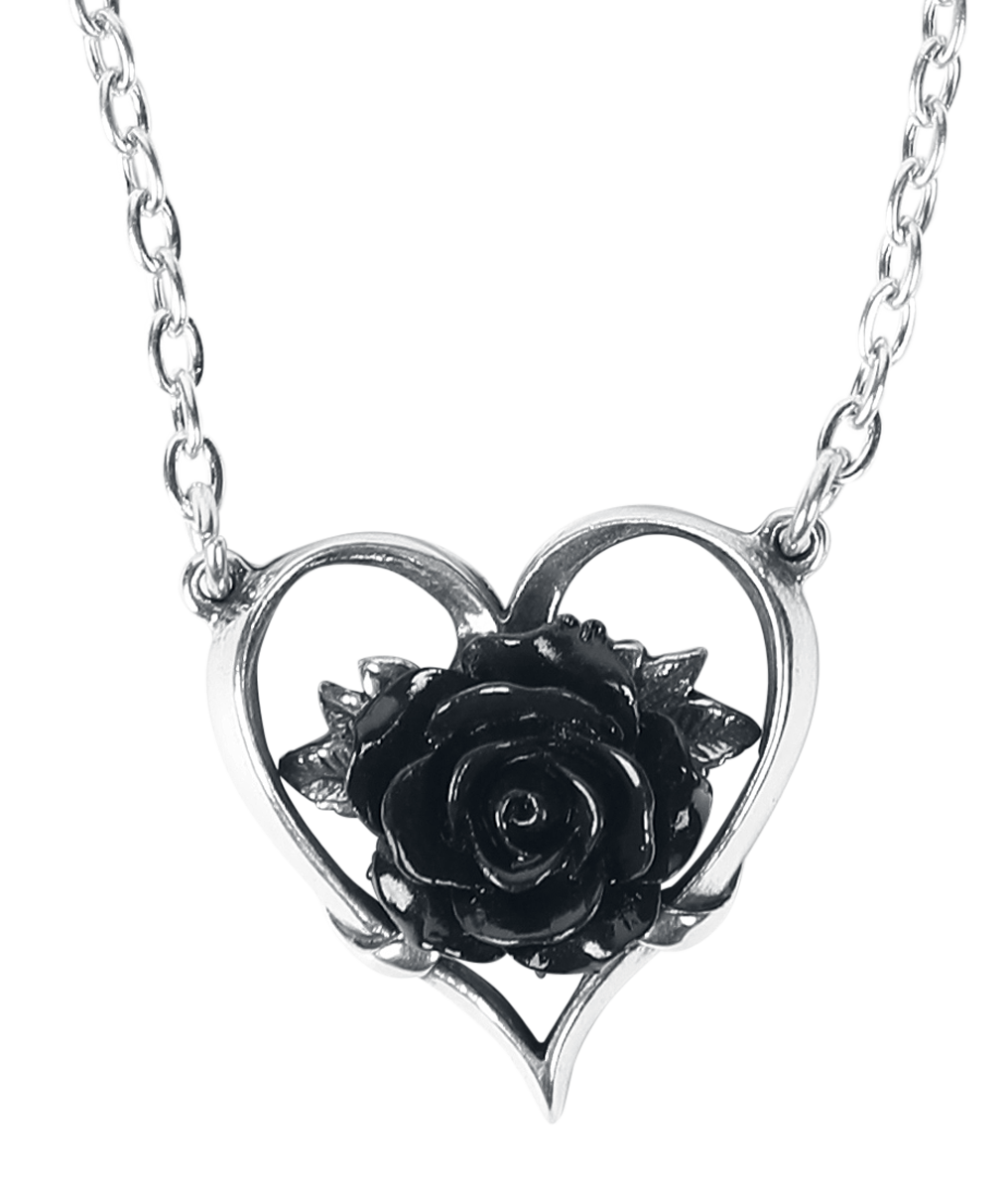 Collier Gothic de Alchemy Gothic - Heart of Blackness - pour Femme - noir/argent - Alchemy Gothic - View 2