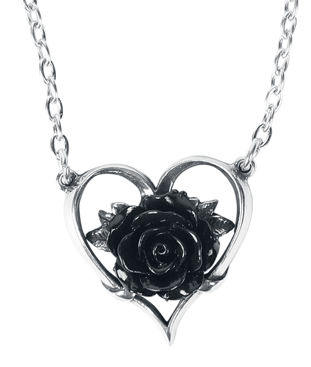 Collier Gothic de Alchemy Gothic - Heart of Blackness - pour Femme - noir/argent - Alchemy Gothic - View 2