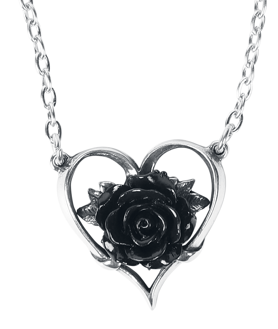 Collier Gothic de Alchemy Gothic - Heart of Blackness - pour Femme - noir/argent - Alchemy Gothic - View 2