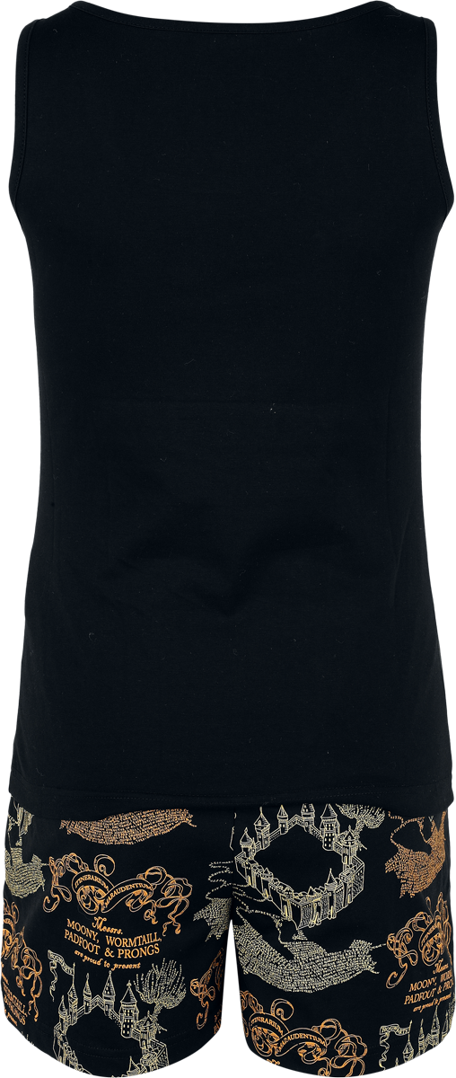 Pyjama  de Harry Potter - La Carte Du Maraudeur - S à XXL - pour Femme - noir - Harry Potter - View 2