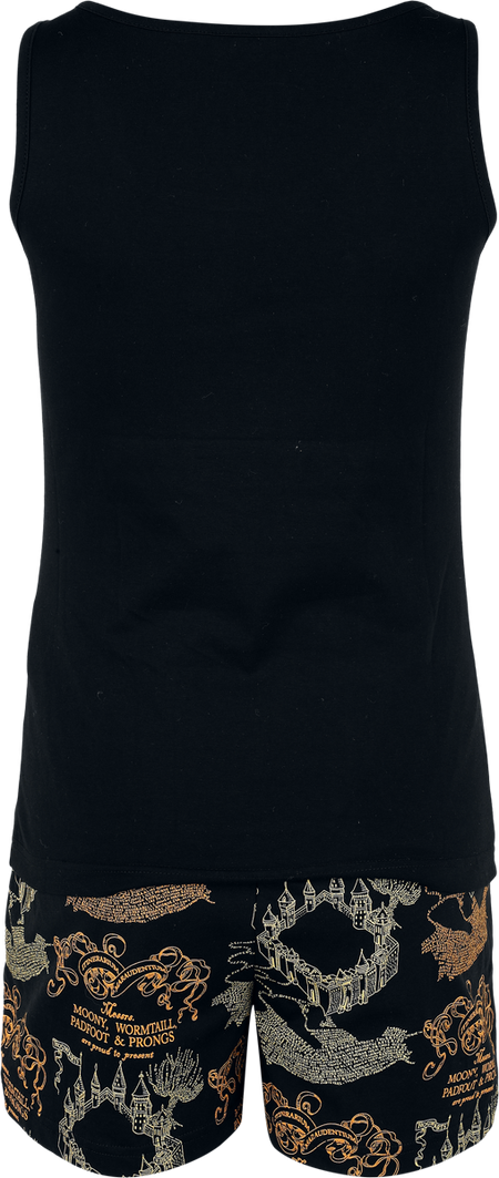 Pyjama  de Harry Potter - La Carte Du Maraudeur - S à XXL - pour Femme - noir - Harry Potter - View 2