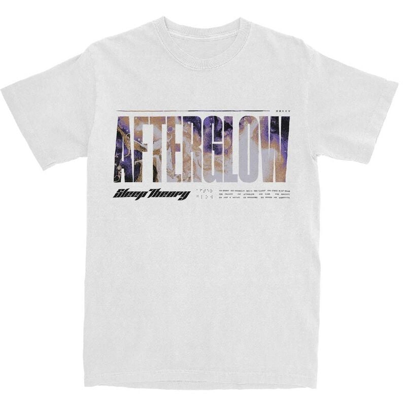 T-Shirt Manches courtes  de Sleep Theory - Afterglow Tracklist - S à XXL - pour Homme - blanc - Sleep Theory