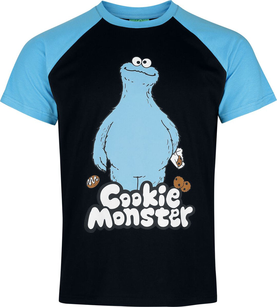 T-Shirt Manches courtes  de Sesame Street - Macaron Le Glouton - S à XXL - pour Homme - multicolore - Sesame Street