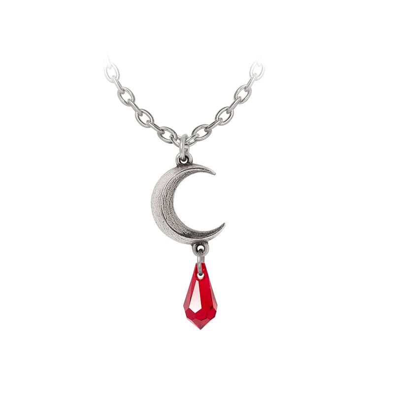 Collier Gothic de Alchemy Gothic - Tears of the Moon - pour Femme - argent/rouge - Alchemy Gothic