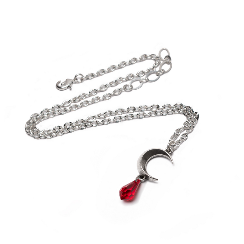 Collier Gothic de Alchemy Gothic - Tears of the Moon - pour Femme - argent/rouge - Alchemy Gothic - View 2