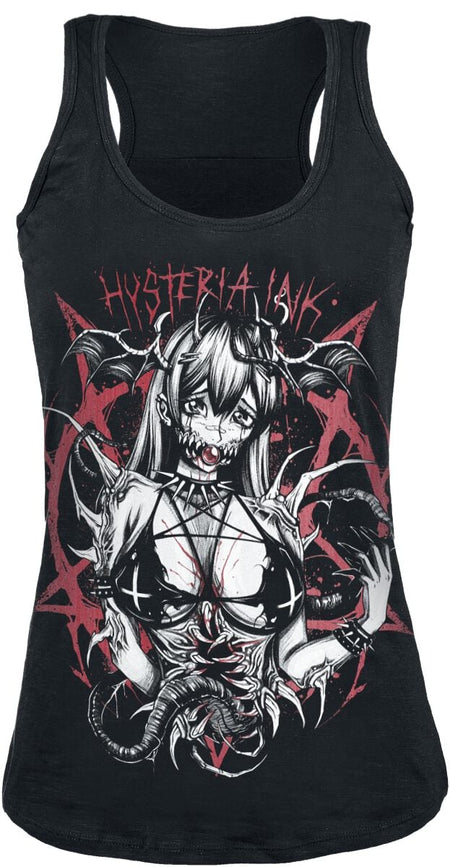 Débardeur Gothic de Hysteria Ink - Manga Demon Womens Tank - XS à XXL - pour Femme - noir - Hysteria Ink