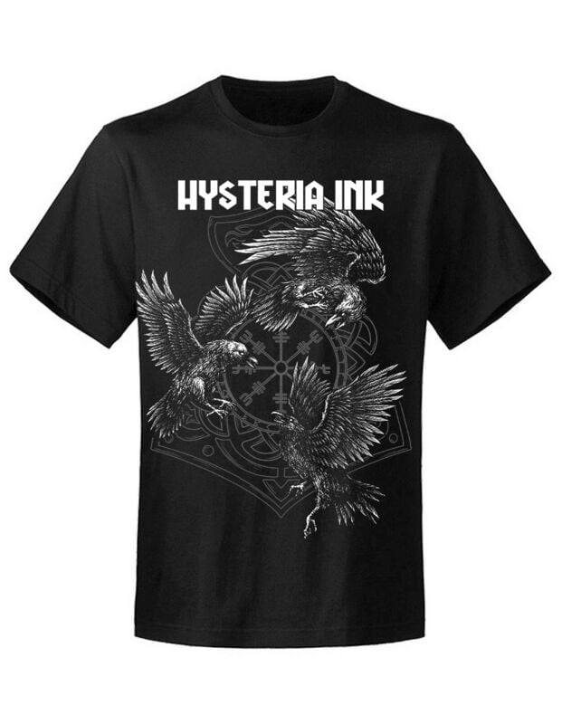 T-Shirt Manches courtes  de Hysteria Ink - The Three Crows - S à 4XL - pour Homme - noir - Hysteria Ink