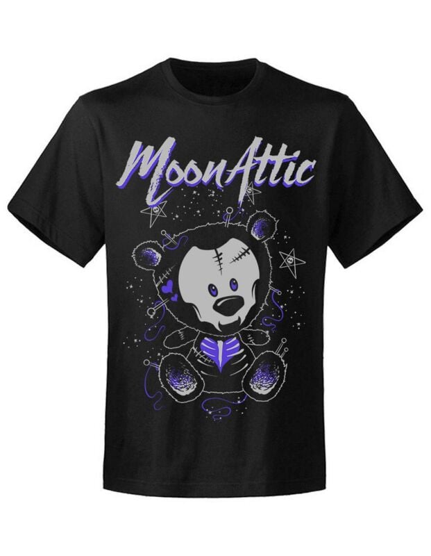 T-Shirt Manches courtes Gothic de Moon Attic - Skelly Bear - S à XL - pour Homme - noir - Moon Attic
