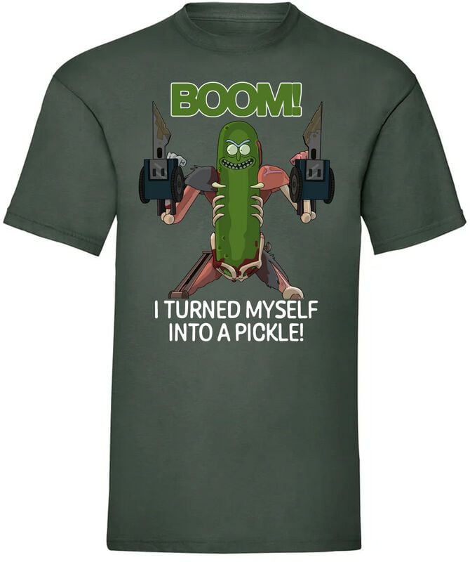 T-Shirt Manches courtes  de Rick & Morty - Into a Pickle - S à XXL - pour Homme - vert - Rick & Morty