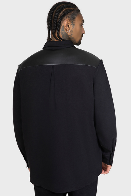 Chemise manches longues Gothic de Killstar - Burning Light Shirt - XS à XXL - pour Homme - noir - Killstar - View 2