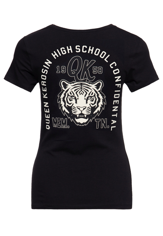 T-Shirt Manches courtes Rockabilly de Queen Kerosin - Bakersfield - T-Shirt - XS à 4XL - pour Femme - noir - Queen Kerosin - View 2