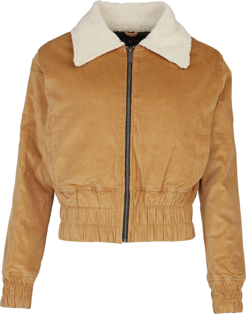 Veste mi-saison Rockabilly de Queen Kerosin - Veste Corduroy Courte - S à XL - pour Femme - marron - Queen Kerosin - View 2