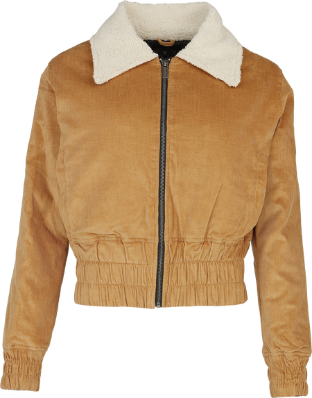 Veste mi-saison Rockabilly de Queen Kerosin - Veste Corduroy Courte - S à XL - pour Femme - marron - Queen Kerosin - View 2