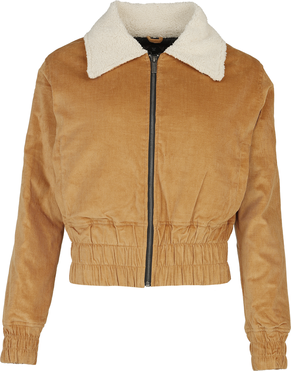 Veste mi-saison Rockabilly de Queen Kerosin - Veste Corduroy Courte - S à XL - pour Femme - marron - Queen Kerosin - View 2