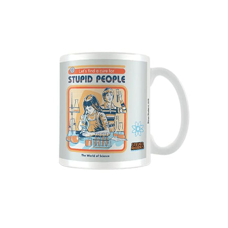 Mug Fun de Steven Rhodes - Let's Find A Cure For Stupid People - pour Indifférent - blanc - Steven Rhodes