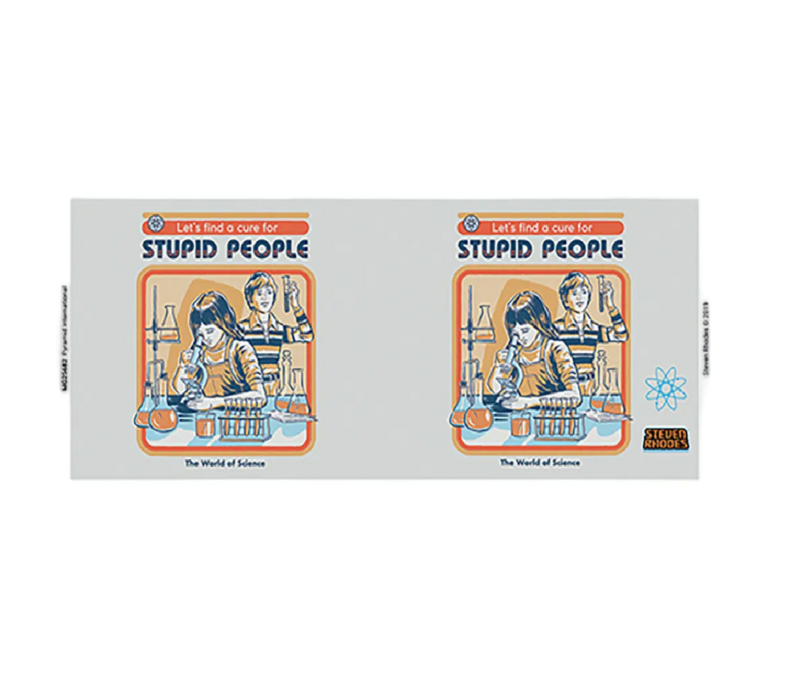 Mug Fun de Steven Rhodes - Let's Find A Cure For Stupid People - pour Indifférent - blanc - Steven Rhodes - View 2